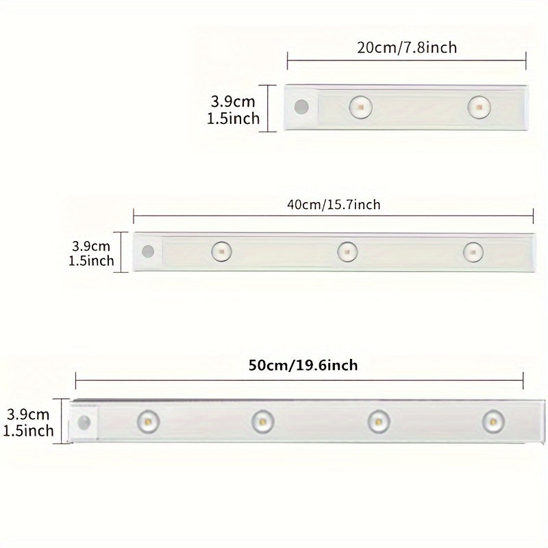 LED Motion Sensing Strip Light with Rechargeable USB and Color