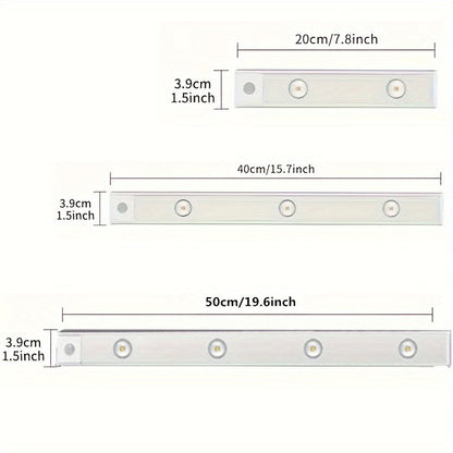LED Motion Sensing Strip Light with Rechargeable USB and Color